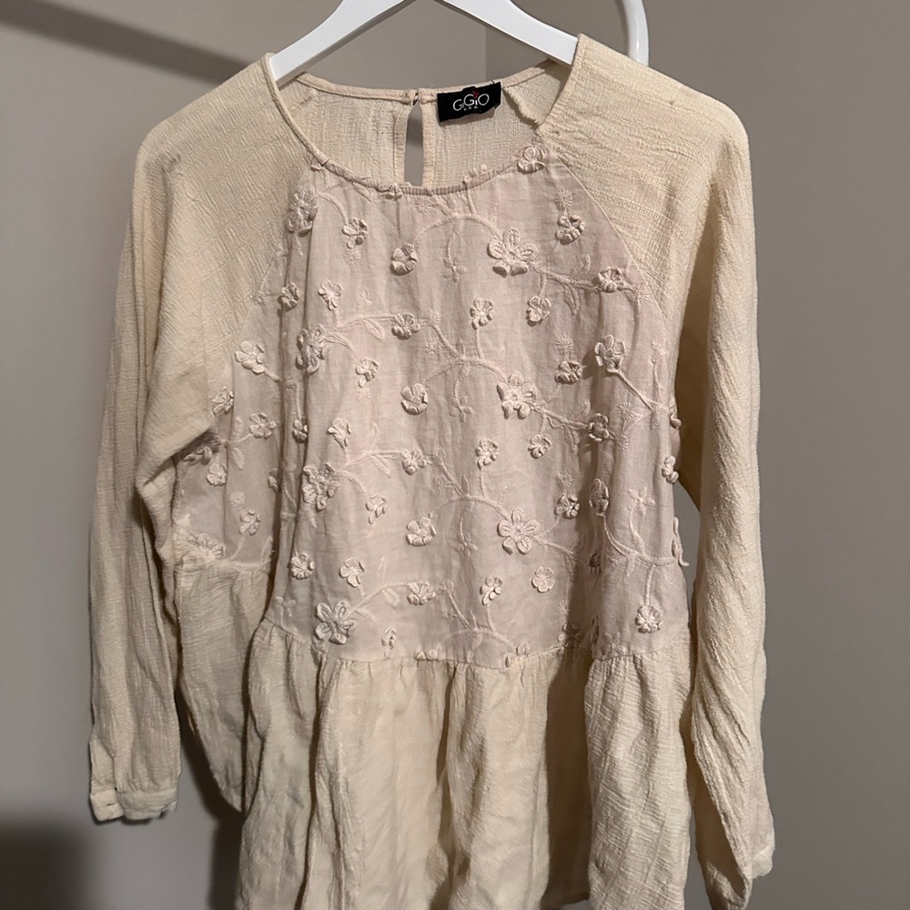 Textured Cream Sweater